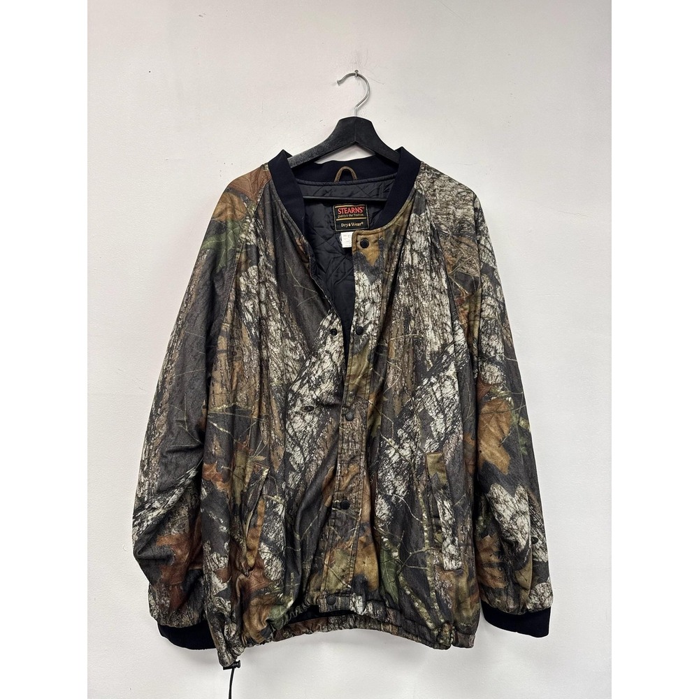 Stearns Dry Wear Jacket Mens‎ XL Camo Insulated Hunting Bomber Quilted Coat